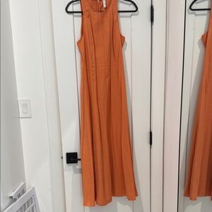 Mango Vibrant Orange Maxi Dress